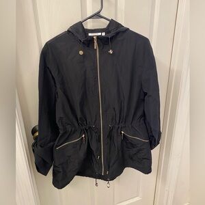 Chico's Women’s Elegant Black Rain Jacket size 6
